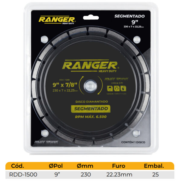 DISCO DIAMANTADO SEGMENTADO (RDD-1500) - Imagem 2