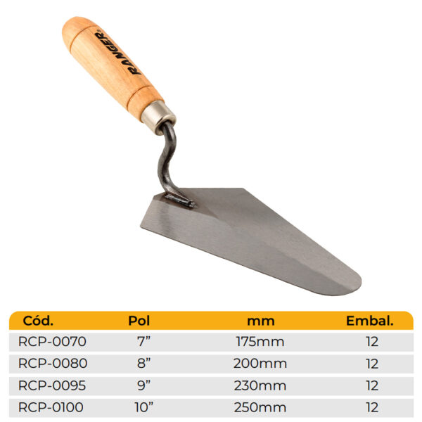COLHER DE PEDREITO CANTO RETO (RCP-0070/0080/0095/0100) - Imagem 2