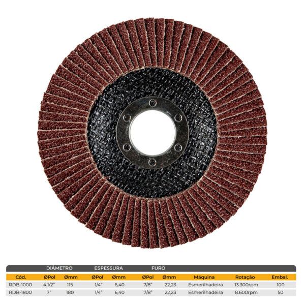 DISCO DE DESBASTE PARA AÇO (RDB-1000/1800) - Imagem 4