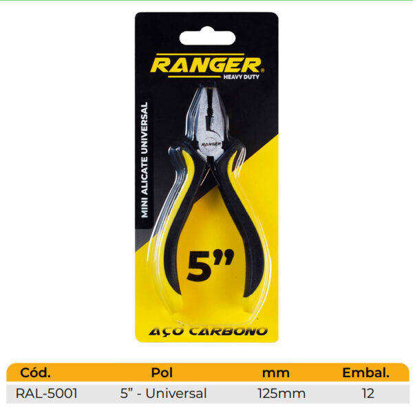 MINI ALICATE 5" UNIVERSAL (RAL-5001) - Image 2
