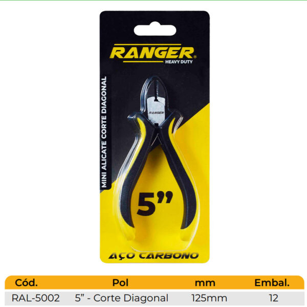 MINI ALICATE 5" CORTE DIAGONAL (RAL-5002) - Image 2