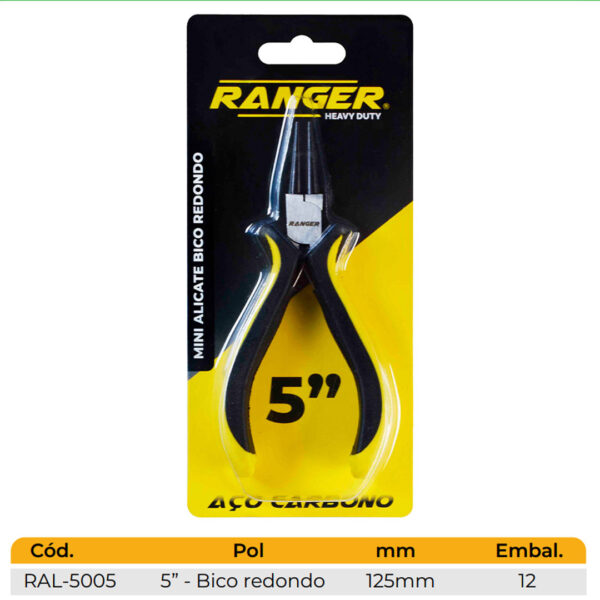 MINI ALICATE 5" BICO REDONDO (RAL-5005) - Image 2