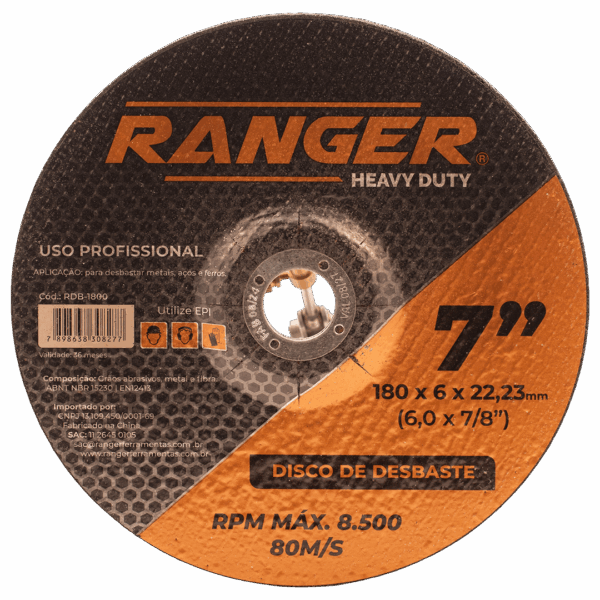 DISCO DE DESBASTE PARA AÇO (RDB-1000/1800) - Imagem 4